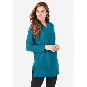 Roaman's Double Button High Pile Fleece Fleece Tunic - 1 of 2