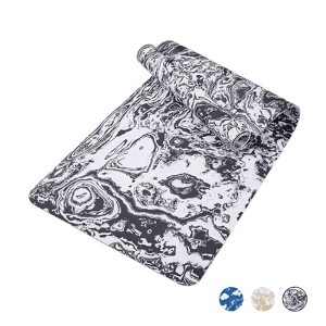 VisioGear Yoga Mat, Exercise Yoga Mat with Non-Slip Design, Multi-Purpose Workout Mat for Women, Black & White, 72"*24"*0.2" - 1 of 4