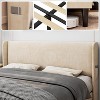 TackView Bed Frame with Upholstered Headboard,Wooden Platform Bed Frame with 2 Storage Pockets,Vertical Channel Tufted Wingback - 3 of 4