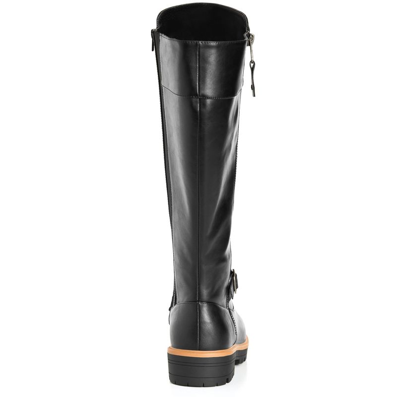 Women's WIDE FIT Myla Tall Boot - black | EVANS, 2 of 4
