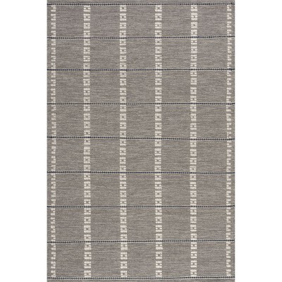 Nuloom Morgan Geometric Check Wool and Cotton Area Rug