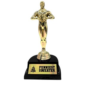 LEMONSODA Christmas Sweater Award Party Trophies, 7 inches (Funniest Sweater) - 1 of 4