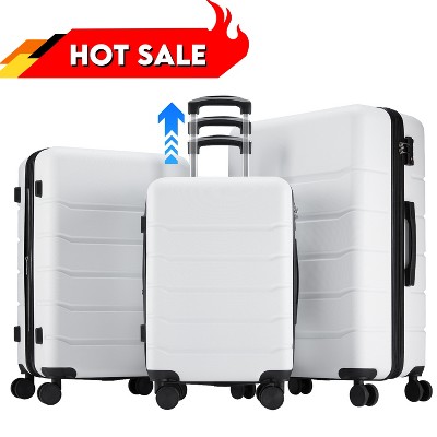 Musment Hardshell Luggage Sets 3 Pieces, Hardside Lightweight Suitcase with Spinner Wheels and TSA Lock, 20in24in28in