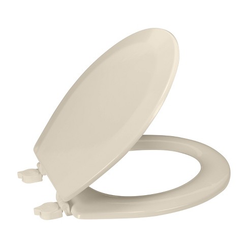 Bath Bliss Plastic Beige Round Padded Toilet Seat in the Toilet Seats  department at