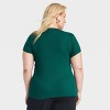 Women's Slim Fit Short Sleeve Ribbed T-Shirt - A New Day™ - 2 of 3