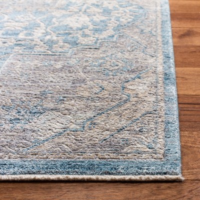 Elysian Bliss 4' x 6' Hand-Knotted Blue Wool & Viscose Rug