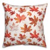 Creative Products Watercolor Orange Leaf Pattern 18 x 18 Indoor / Outdoor Pillow - 2 of 3