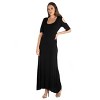 24seven Comfort Apparel Womens Half Sleeve Maxi Dress - 2 of 4