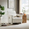 Boucle Accent Chair with Modern Right-Angle Armrests & Lumbar Support,Lounge Chair for Living Room,Bedroom-Baofuwish - 3 of 4