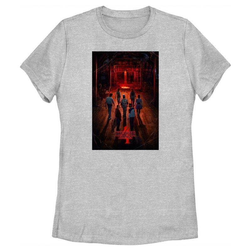 Women's Stranger Things Four Friends Rift Apocalypse Poster T-Shirt, 1 of 5