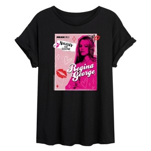Women's - Mean Girls - Regina George Naughty List Legend Oversized Graphic T-Shirt - 1 of 4