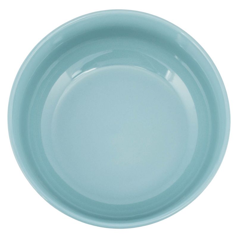 Elanze Designs Bistro Ceramic 7 inch Cereal Salad Bowls Set of 4, Ice Blue, 3 of 7