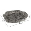 Moda Furnishings Aluminum Leaf-Shaped Decorative Platter – Antique Nickel Finish, Textured Serving Tray for Dining Table or Home Décor - 4 of 4