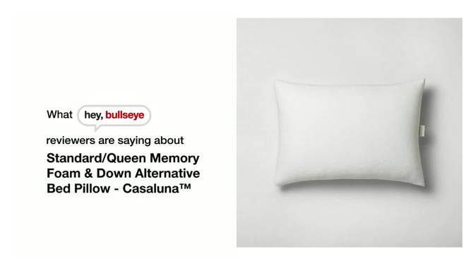 Memory Foam & Down Alternative Bed Pillow - Casaluna™, 2 of 8, play video