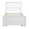 Twim Size Wood Platform Bed with Trundle - 3 of 4