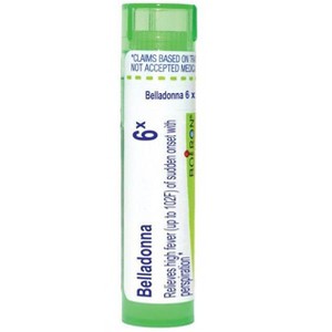Belladonna 6X by Boiron Homeopathic Single Medicine For Cough, Cold & Flu  -  80 Pellet - 1 of 4