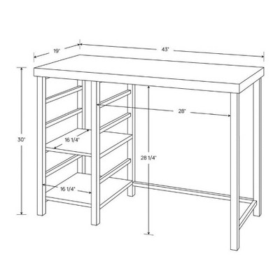 adjustable storage desk target