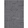 Abstract Washable Area Rug Non-Slip Throw Rug with Rubber Back, Low Pile Stain Resistant Boho Geometric Carpet for Living Room, Bedroom Dining Room - 4 of 4