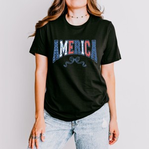 Simply Sage Market Coquette America Arched Short Sleeve Tee - 1 of 4