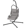 Outsunny Hammock Swing Chair with Stand and PA Coating Oxford Fabric Cushion, Steel Frame Hanging Swing Chair for Indoor and Outdoor - 4 of 4