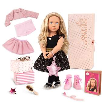 Our Generation Fashion Starter Kit in Gift Box Stella with Mix & Match Outfits & Accessories 18" Fashion Doll
