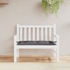 vidaXL Anthracite Garden Bench Cushion - Outdoor Oxford Fabric Seat Cushion with Hollow Fiber Filling - 39.4"x19.7"x2.8" Bench Accessory - 2 of 4