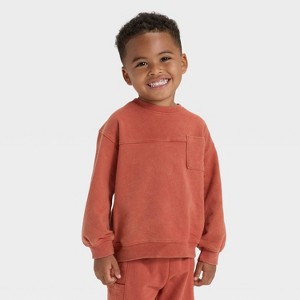 Toddler Boys' Washed French Terry Sweatshirt - Cat & Jack™ - 1 of 3
