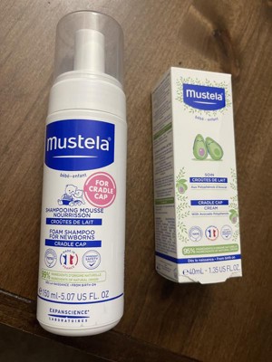  Mustela Champú de espuma Cradle Cap para recién nacidos, champú  para bebés sin fragancia para dermatitis seborreica, ayuda a minimizar las  escamas del cuero cabelludo, probado clínicamente y : Bebés