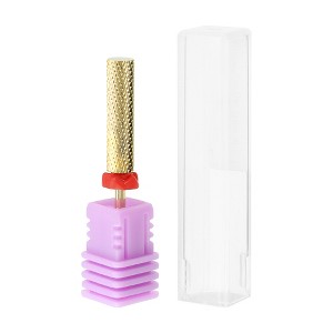Unique Bargains Tungsten Steel Cylinde Nail Drill Bits Gold Tone 1 Pc - 1 of 4
