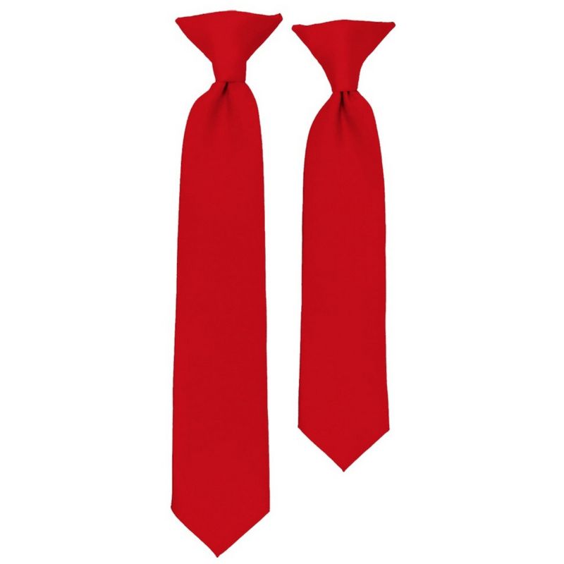 Solid Color Pre-tied Clip On Necktie For Boy, 1 of 5