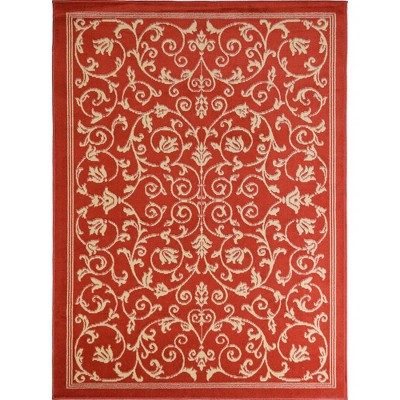 Rugs America Belfort Bm20b Vines Red Scroll Transitional Red Area Rug ...