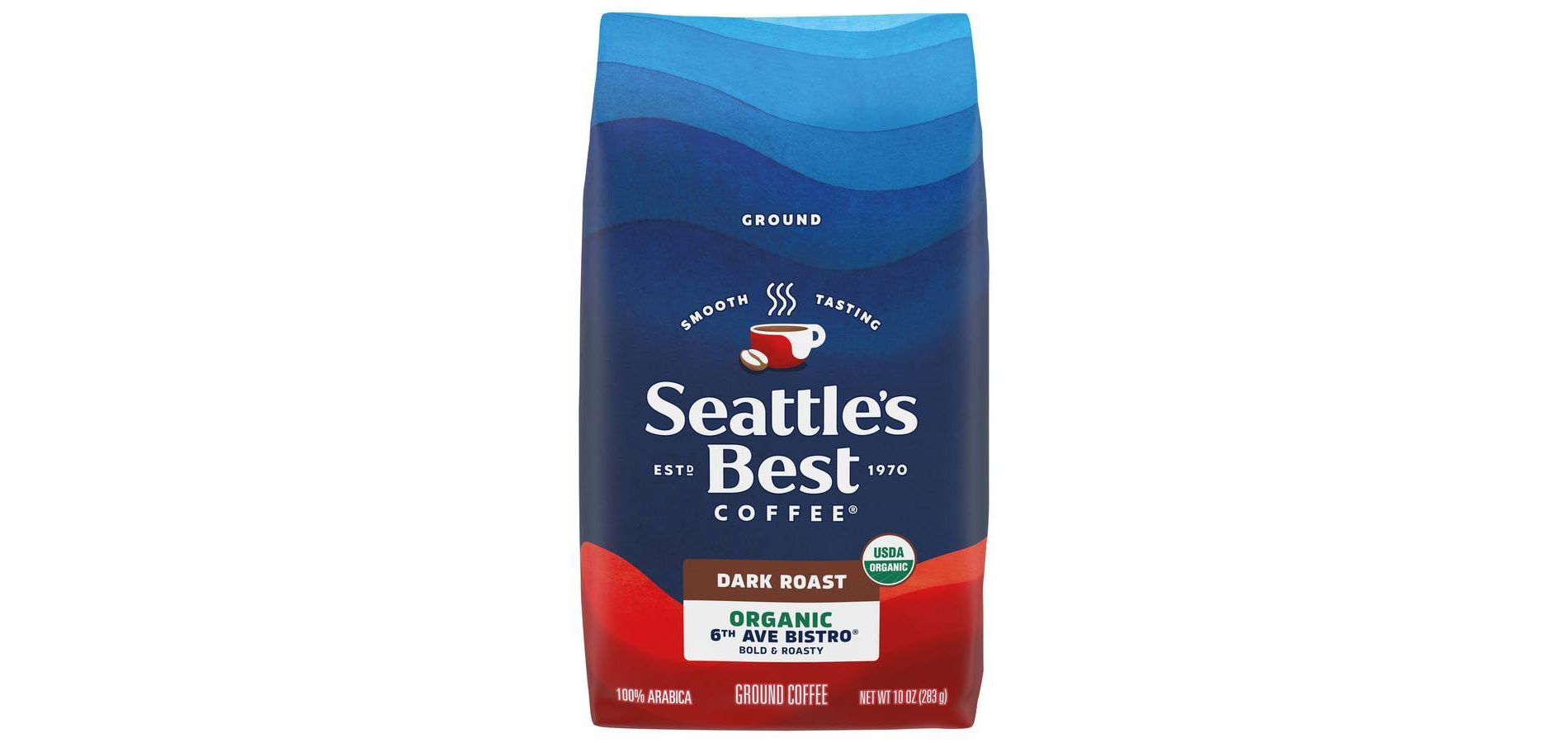 Seattle's Best Coffee Fair Trade Organic 6th Avenue Bristo Dark Roast Ground Coffee - 10oz