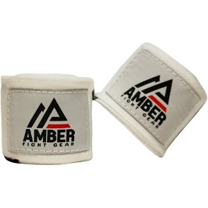 Amber Fight Gear Semi-Elastic 180" Professional Hand Wraps with Hook and Loop Closure for Boxing, Kickboxing, Muay Thai, MMA, Men & Women - 1 of 4