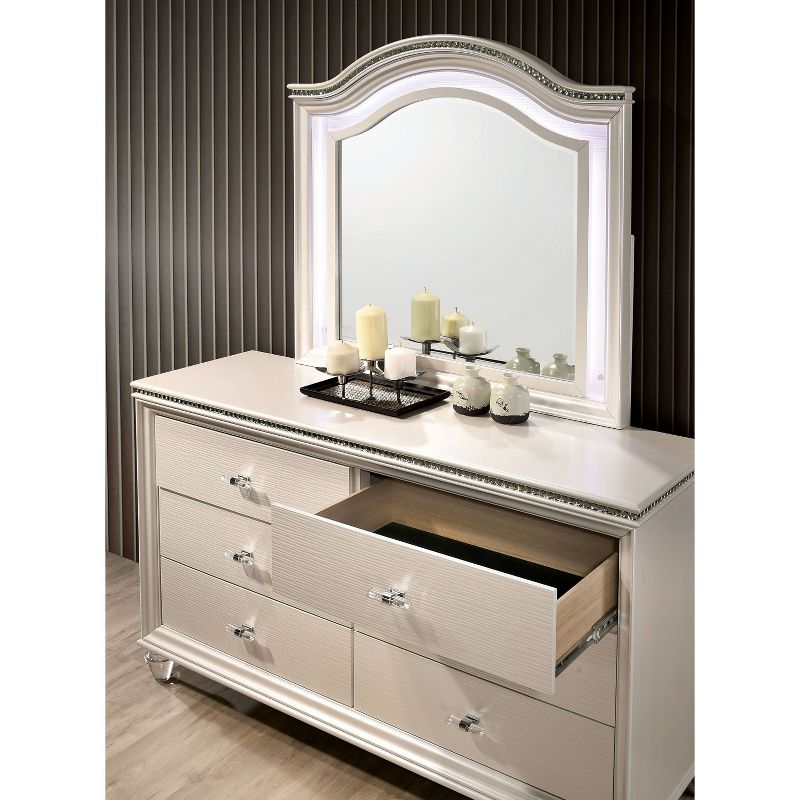 Fosset 6 Drawer Acrylic Legs Dresser Pearl White - HOMES: Inside + Out, 3 of 5