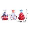 Mr. Christmas Set of 3 Mini Nostalgic Ceramic Patriotic Trees - 3 of 3