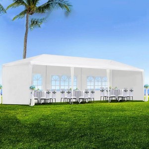 Outdoor Canopy Tent, Wedding Party Tent Sun Shade Metal Frame Shelter - 1 of 4
