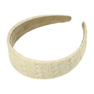 Unique Bargains Women's Fashion Straw Headband 5.91"x1.57"  1 Pc - 1 of 4