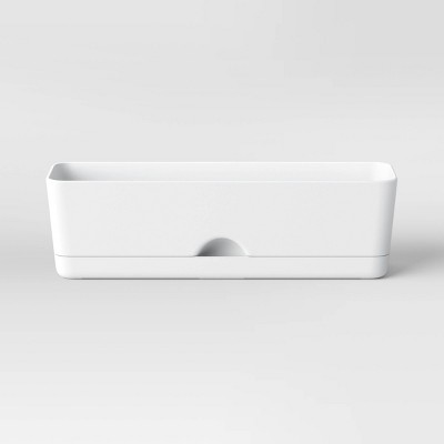 Self-Watering Window Rectangular Indoor Outdoor Planter Box White 16"x4.5" - Room Essentials™