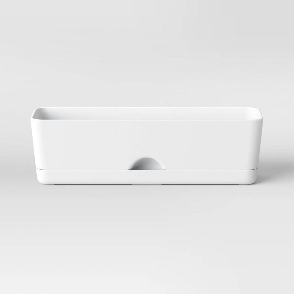 (( Case of 4 ))16"x5" Indoor/Outdoor Rectangular Self-Watering Window Box White - Room Essentials