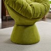 FURNIinspire Accent Chair Oversized Swivel Accent Chair 360 Swivel Barrel Chair Papasan Chair For Living Room Bedroom, Green, 36.62"*24.80"*17.32" - 3 of 4