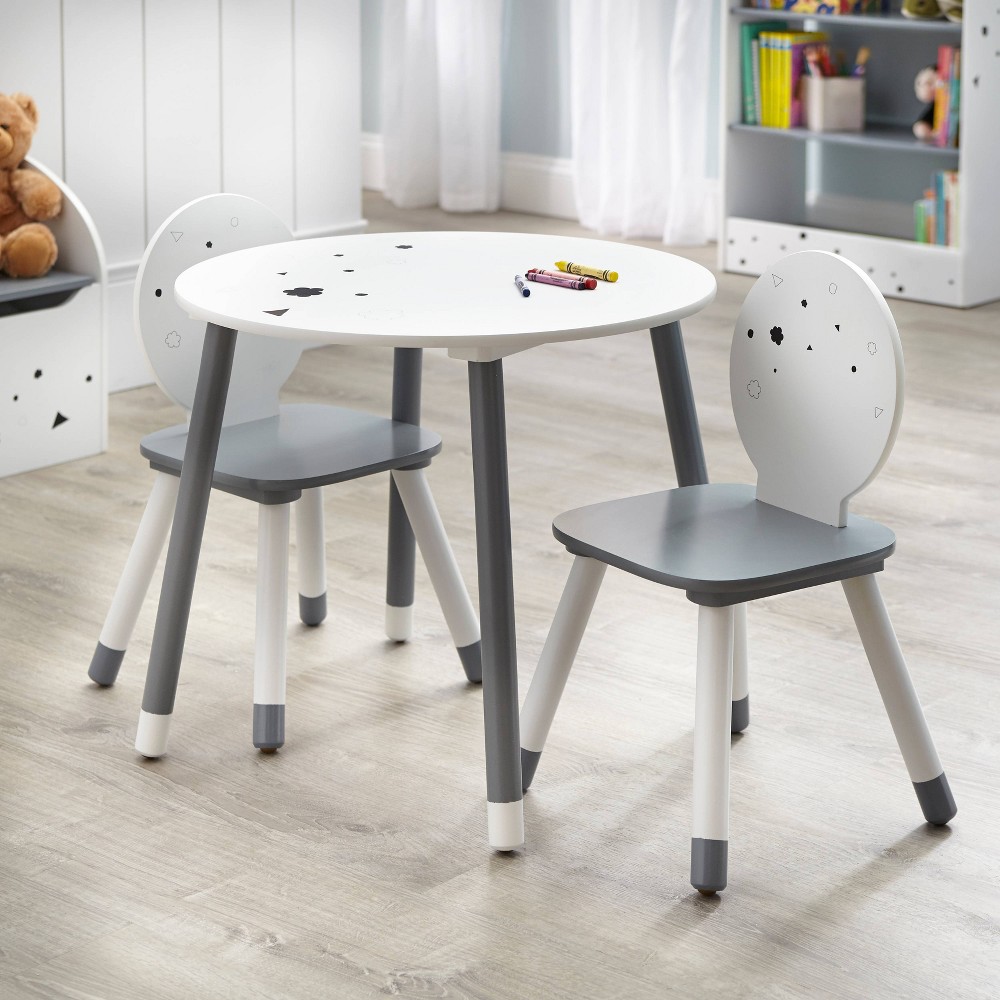 Photos - Other Furniture 3pc Talori Kids' Table and Chair Set Gray/White - Buylateral