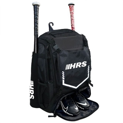 Hit Run Steal Bat Bag Backpack With Ventilated Shoe Pocket Heavy Duty Fence Hook And Padded Straps Holds 4 Bats Glove Helmet Cleats Target