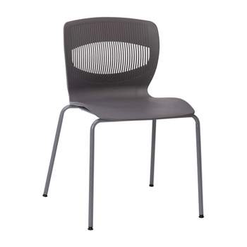 Flash Furniture HERCULES Series Commercial Grade 770 lb. Capacity Ergonomic Stack Chair with Lumbar Support and Steel Frame