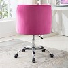 Velvet Desk Chair, Swivel Home Office Chair with Wheels and Gold Metal Base – The Pop Home - 2 of 4
