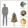 Artificial Christmas Tree With Warm White LED Lights- 3Ft Fiber Optic-Like Flocked Tree  for Home, Shops, Party and Holiday Christmas Decoration - 3 of 4
