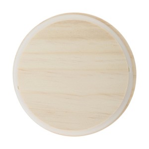Unique Bargains Lightweight Hole-Free Cup Cover Wood Tone 1Pc - 1 of 4