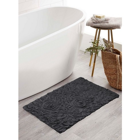 Home Weavers Inc Allure Collection Gray Cotton 5-Piece Bath Rug Set, Grey