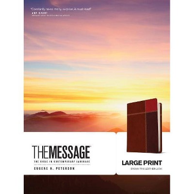 Message-MS-Large Print Numbered - (Leather Bound)