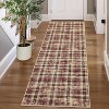Plaid Rug Area Rug for Bedroom Living Room Modern Classroom Area Rug Neutral Soft Rugs for Nursery Stain Resistant Dining Room Rugs - 4 of 4