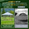 LAOTIES 13×8FT Large Metal Chicken Coop,Heavy Duty Steel Poultry Cage With Waterproof UV Cover,Hexagonal Wire Run For Chickens And Ducks - 4 of 4